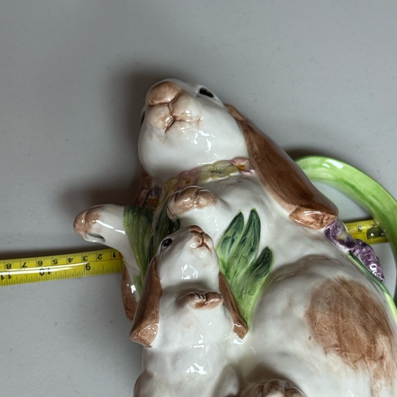 Vintage Fitz and Floyd Ceramic Serving Pitcher Bunnies shaped - Picture 8 of 16